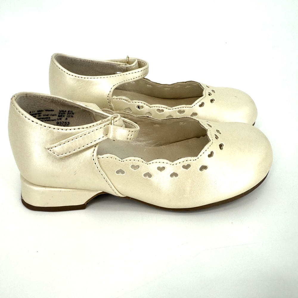 SmartFit Cream Kids Dress Shoes